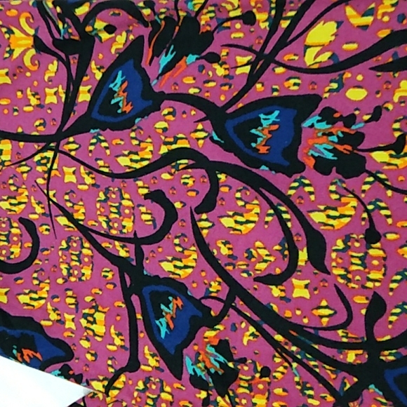 LuLaRoe TC leggings purple floral - Picture 2 of 3